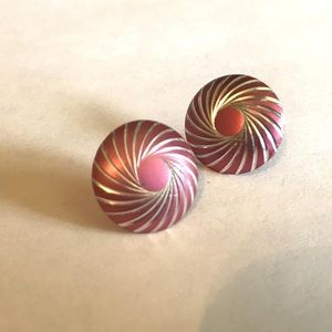 Vintage 1970s Metal Earrings